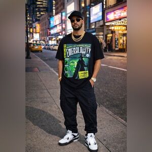 Wicked Emerald City Graphic T-Shirt Broadway Musical Oz Witch Theater Tee